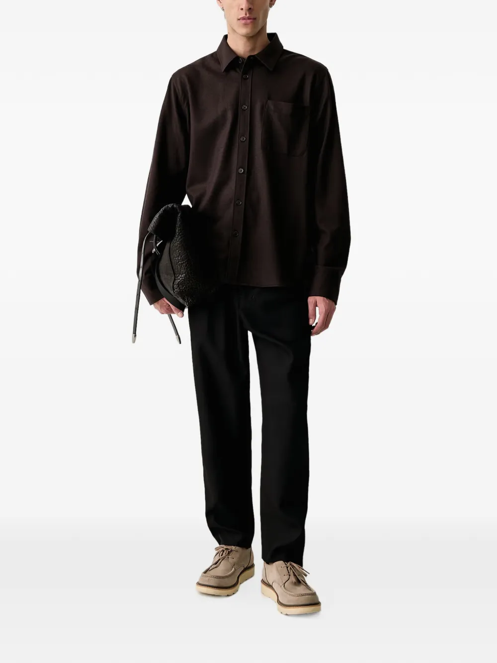 rag & bone Cpo overhemd met knopen Bruin