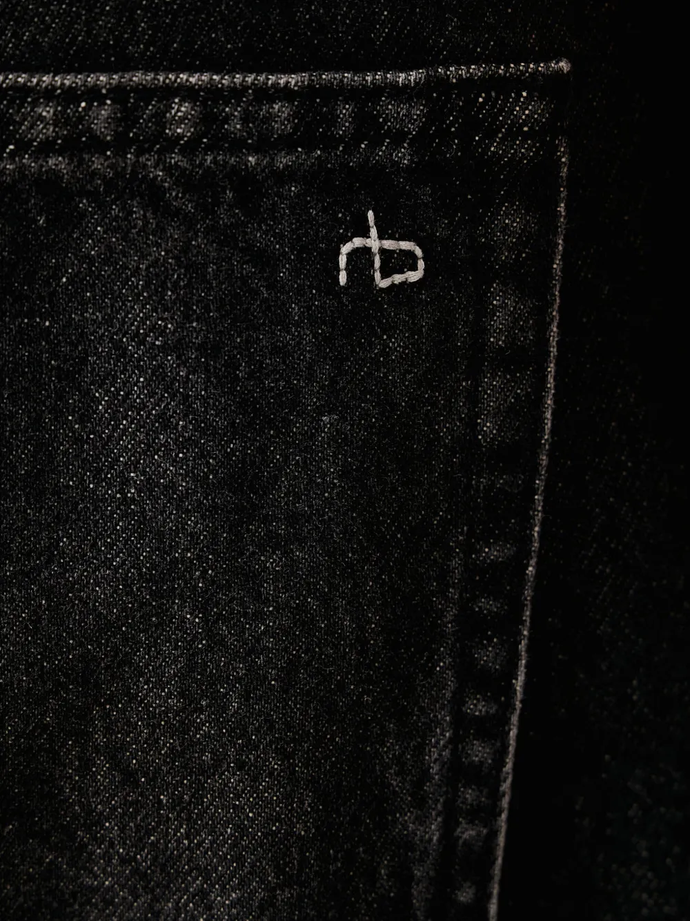 rag & bone Fit 4 straight jeans met vervaagd effect Zwart