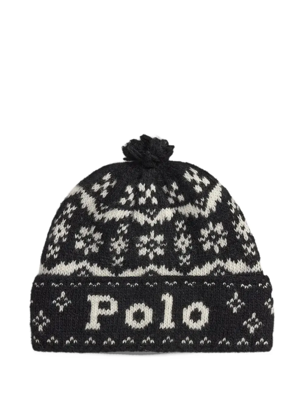 Polo Ralph Lauren Fair Isle muts met logo-intarsia Zwart