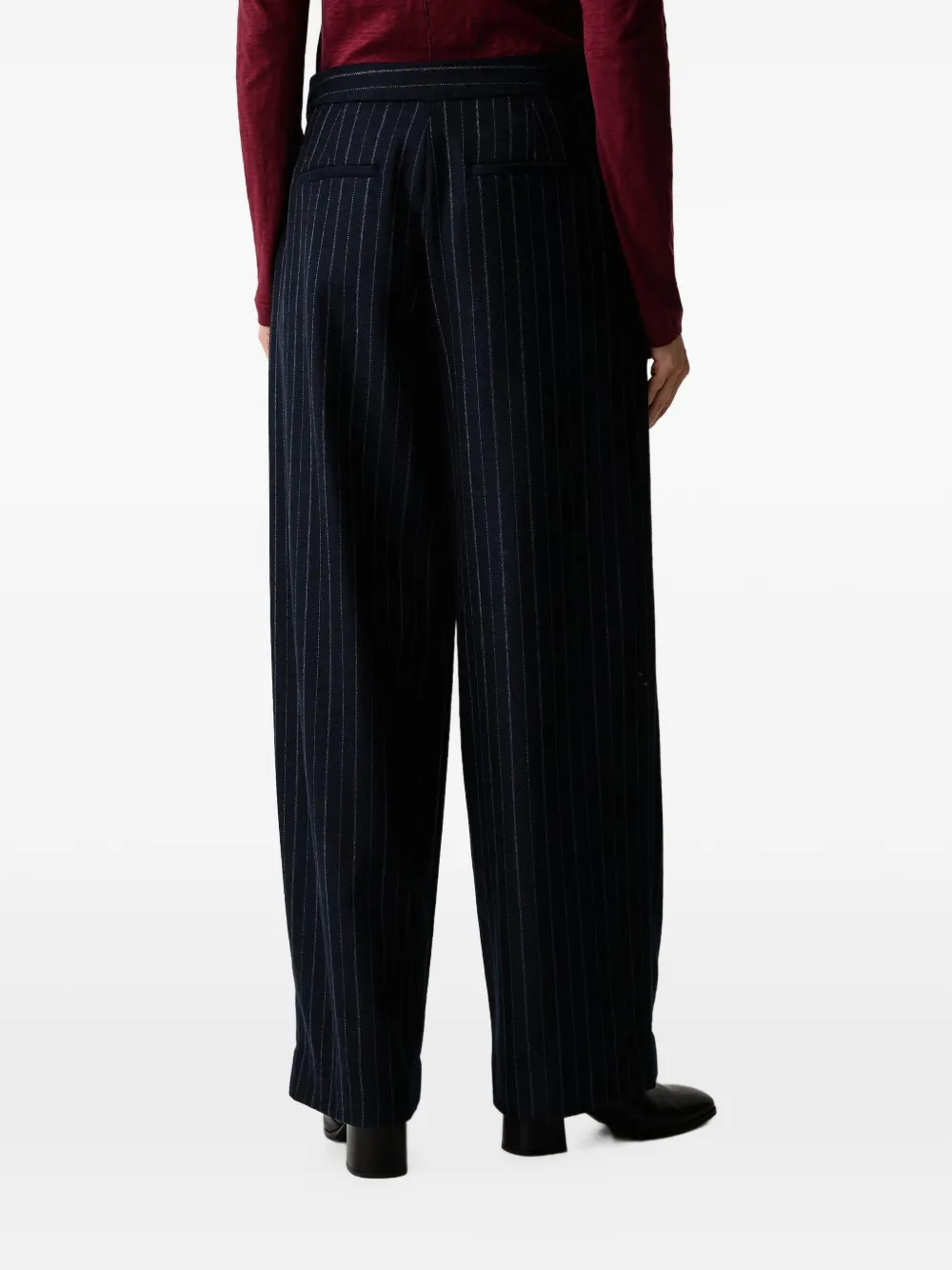 rag & bone Lawrence plooibroek met krijtstreep Blauw