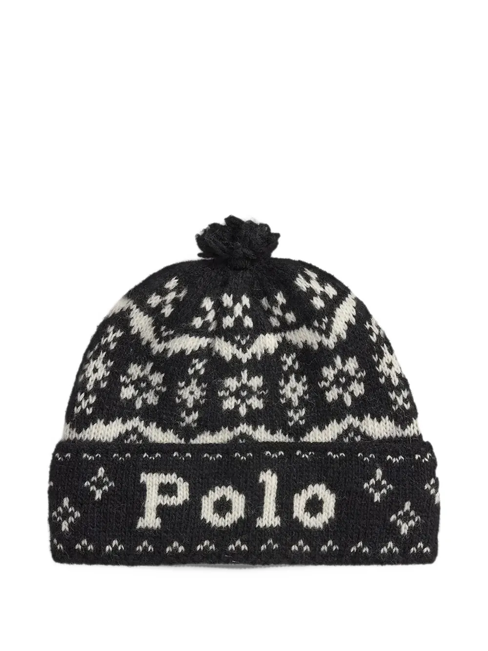 Polo Ralph Lauren Fair Isle muts met logo-intarsia Zwart