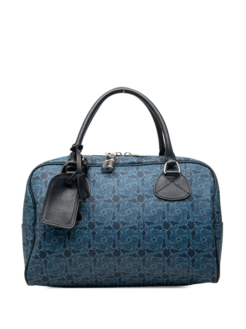 Celine Pre-Owned 2008 Coated Canvas Saluki boston bag - Blu