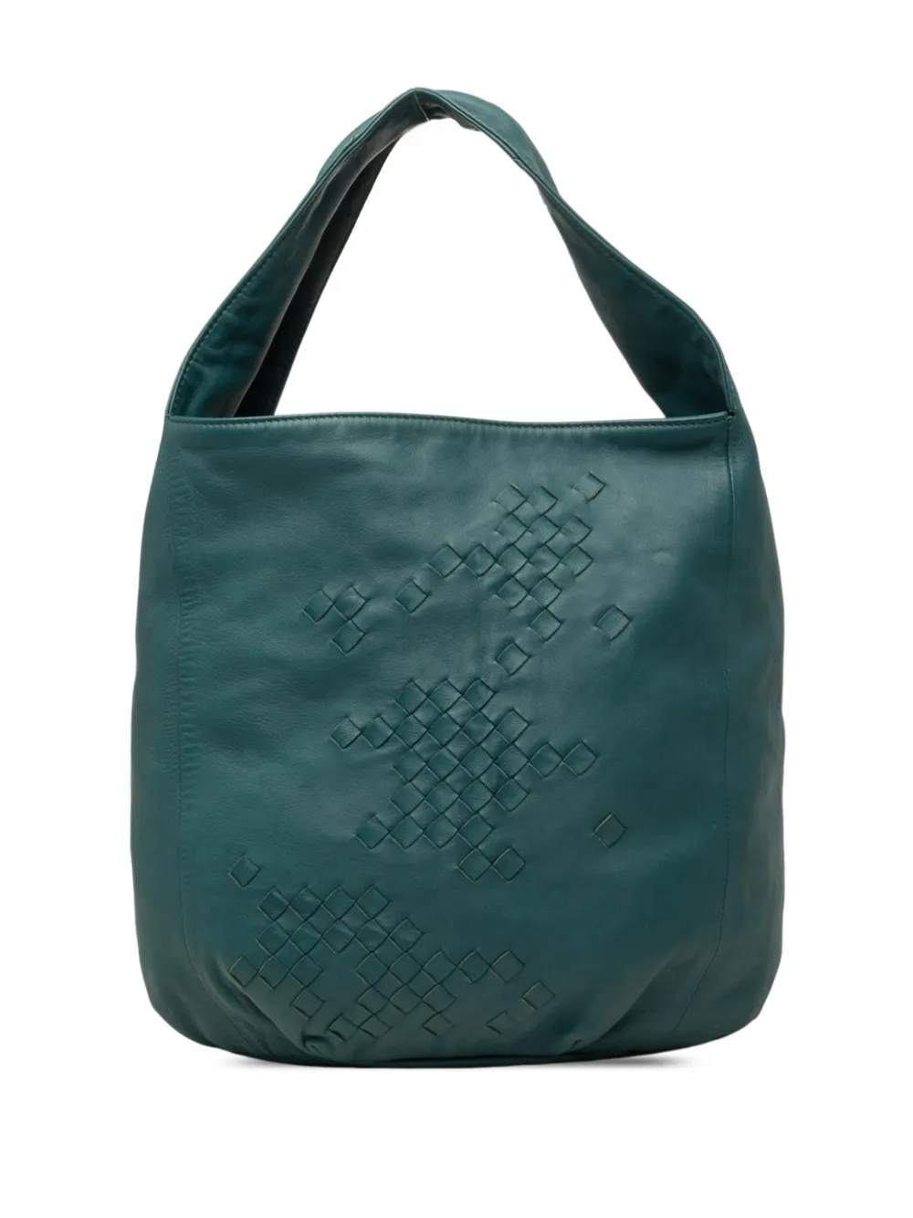Bottega Veneta Pre-Owned 2012-2026 Intrecciato Trimmed Nappa Hobo shoulder bag - Blue