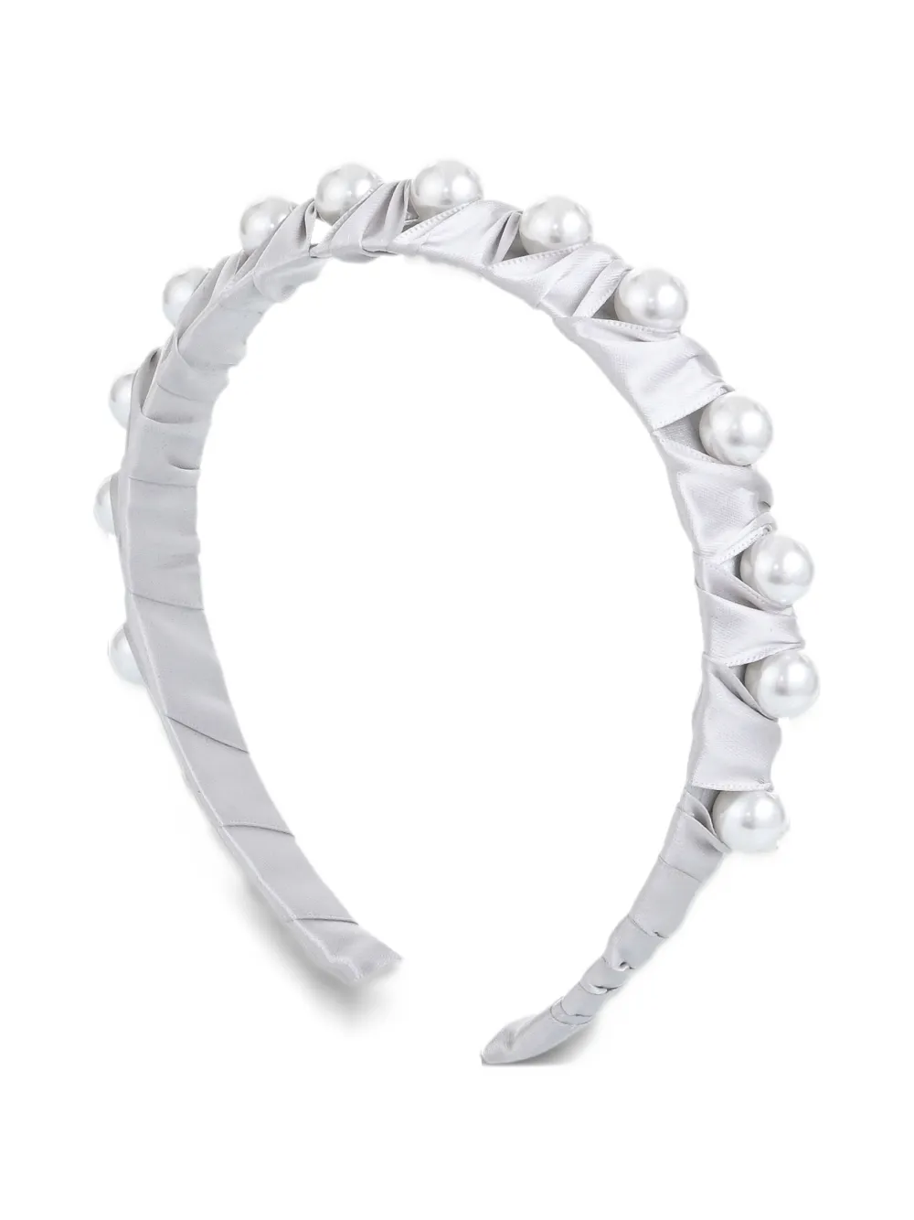 Mimi Tutu pearl-accent ruched headband - Silver