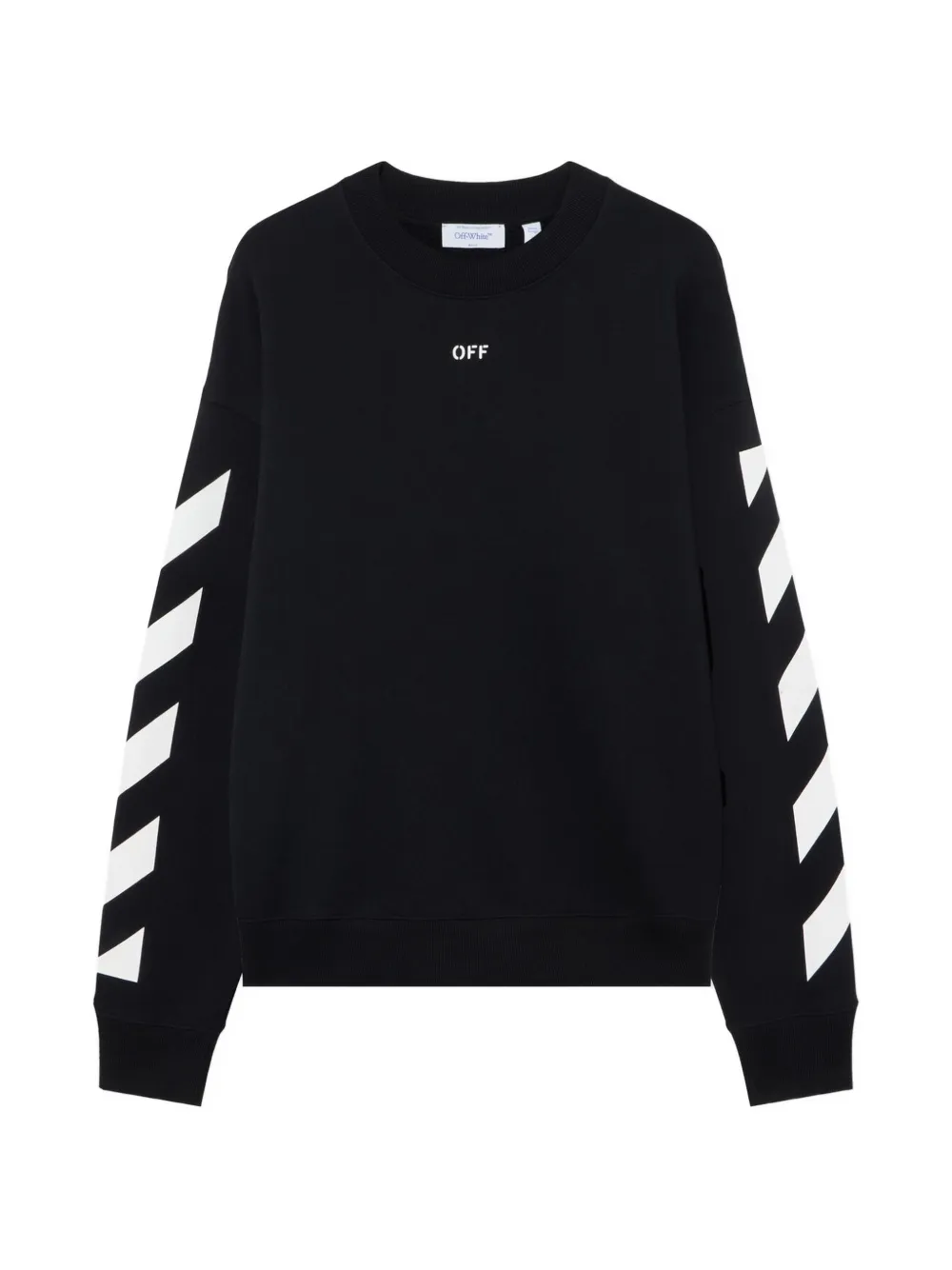 Off-White 코넬리 사선 크루 넥 스웨트셔츠 | 블랙 | Image 1