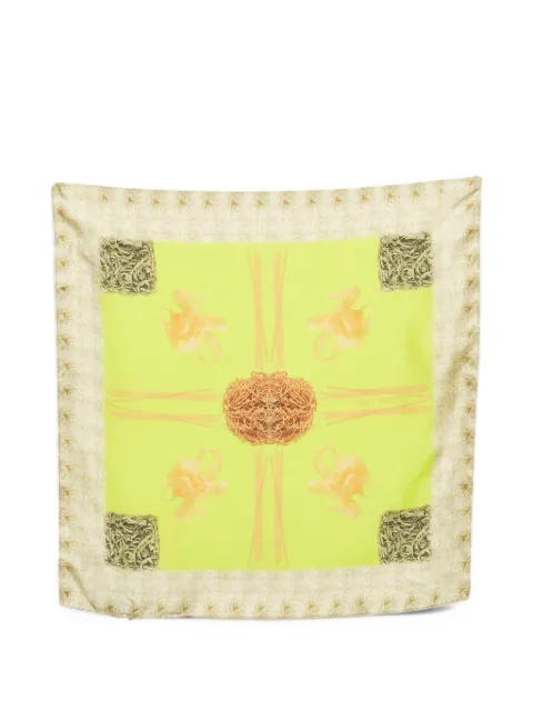 Etro Pre-Owned spaghetti-print silk pocket square