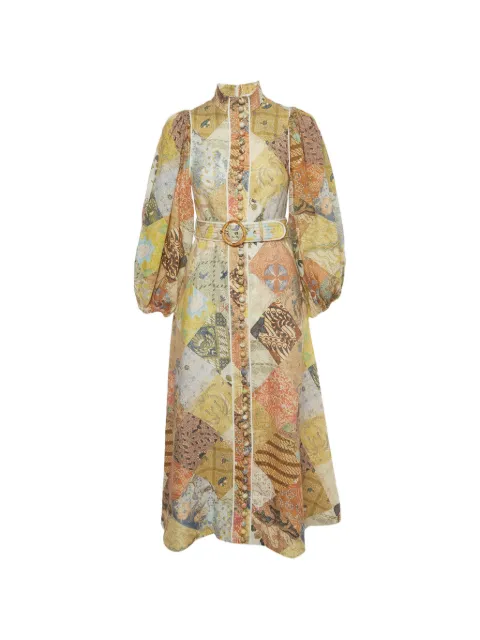 ZIMMERMANN Brightside patchwork midi dress
