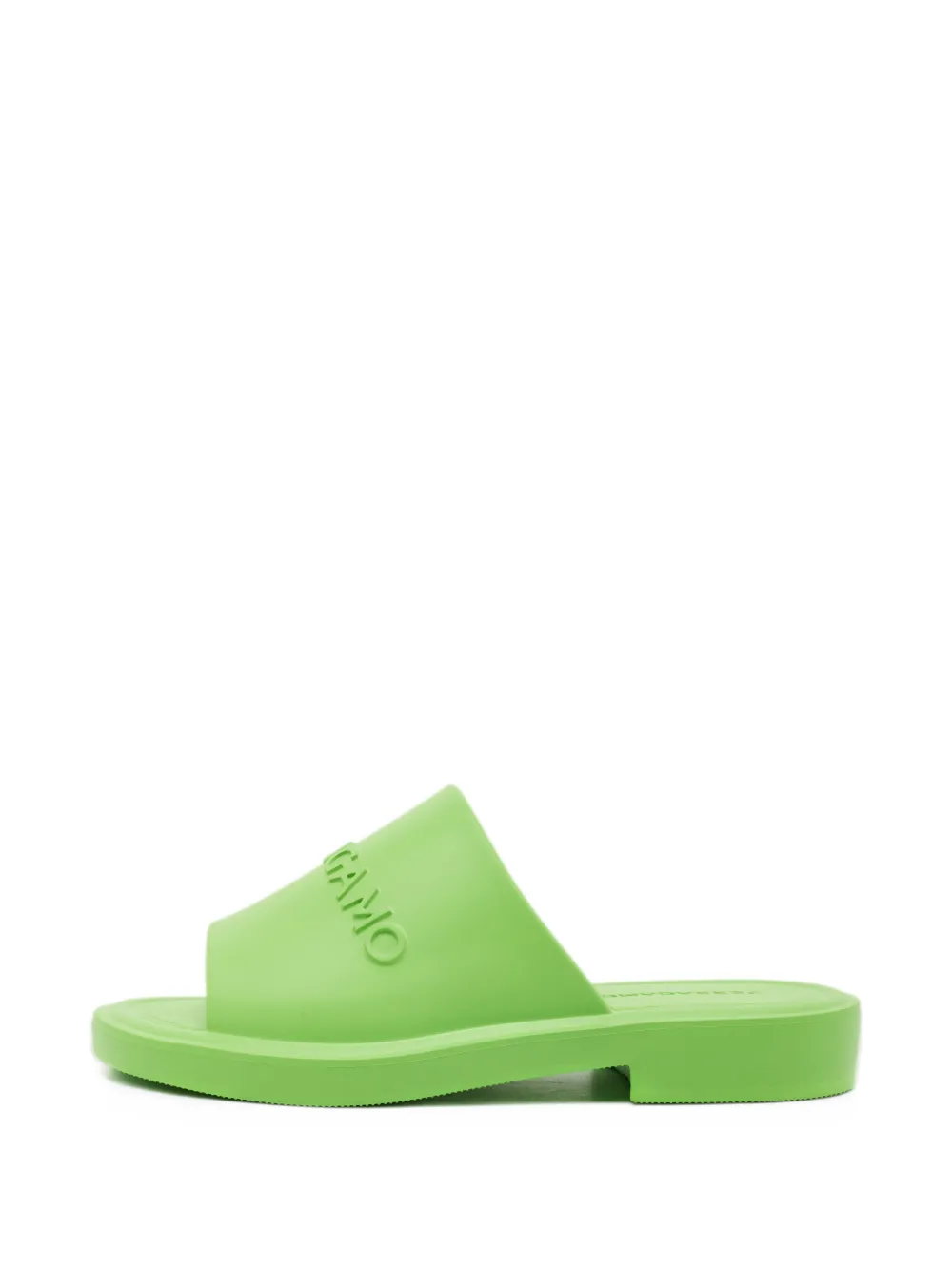 Ferragamo Pre-Owned Giuneva logo-embossed slides - Green