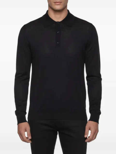 Prada Pre-Owned 2024 knit long-sleeved polo sweater
