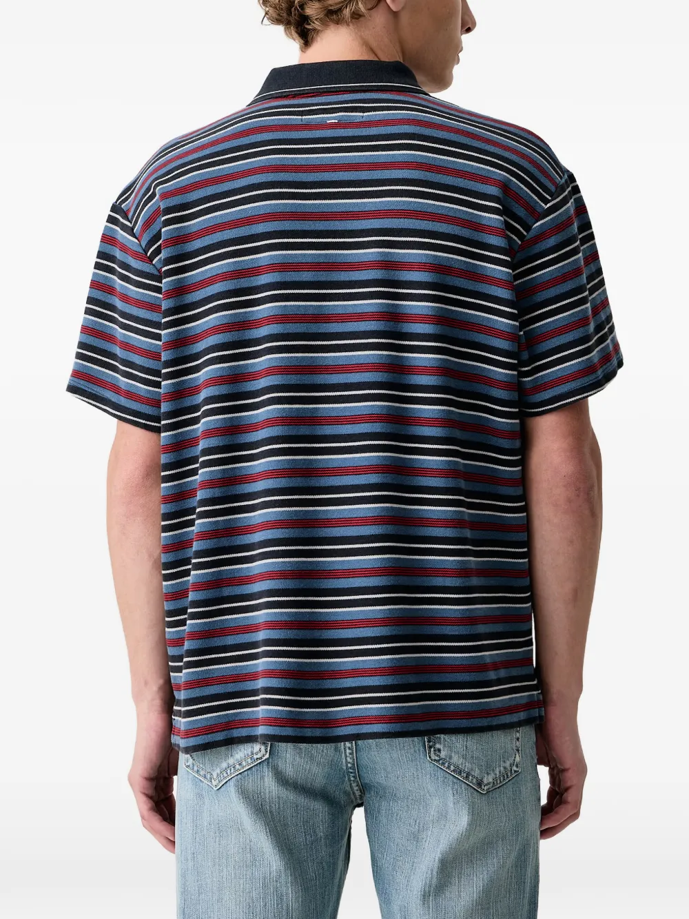 rag & bone Gestreept poloshirt Blauw