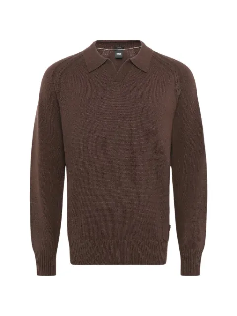 BOSS polo-collar sweater
