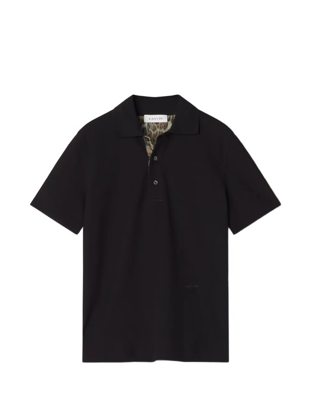 Lanvin polo shirt in pique cotton - Nero