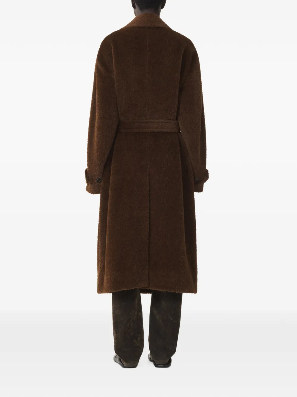 Lanvin loose-fit trench coat in alpaca wool Bruin