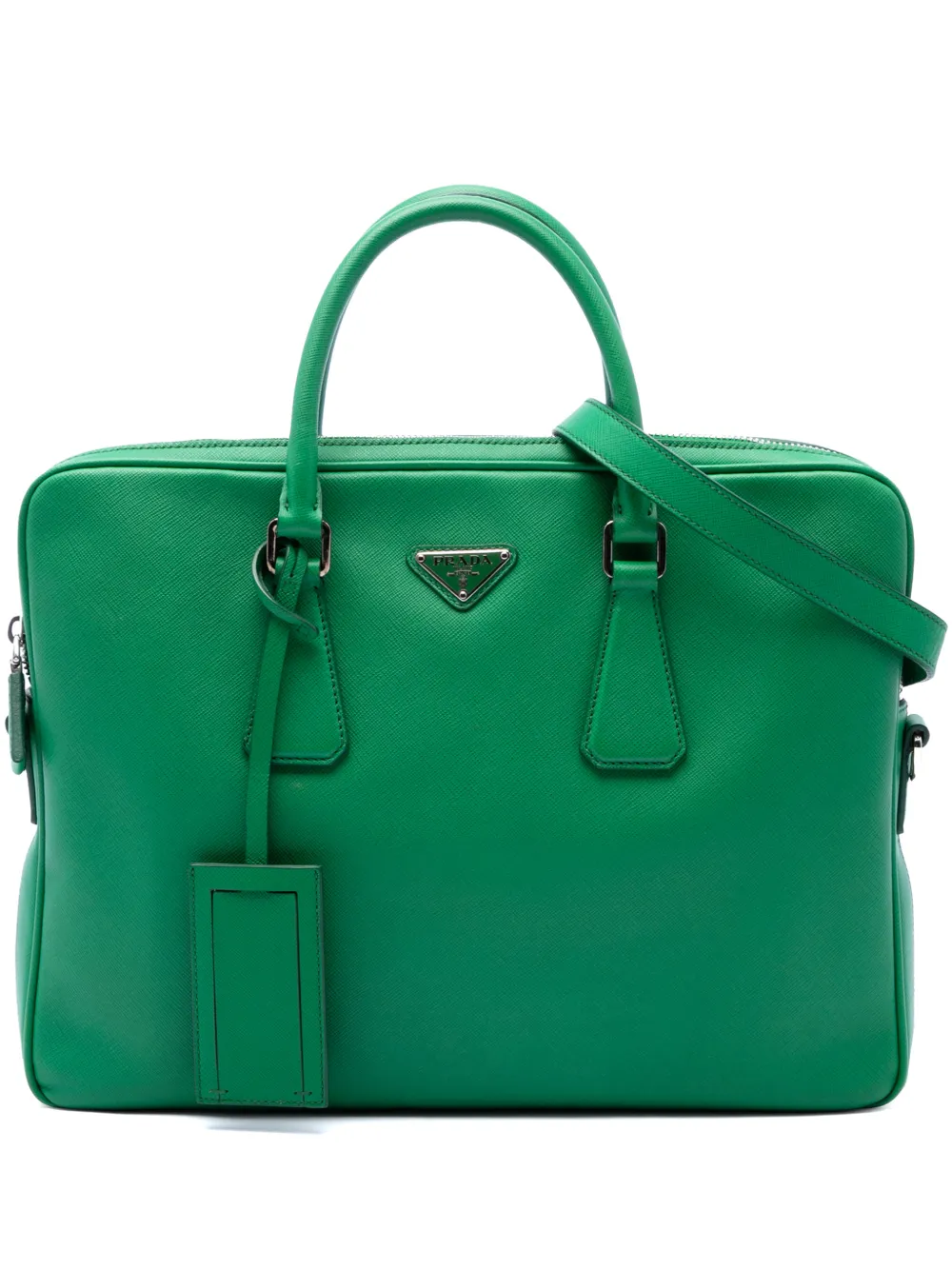 Prada Pre-Owned 2013-2026 Saffiano business bag - Verde