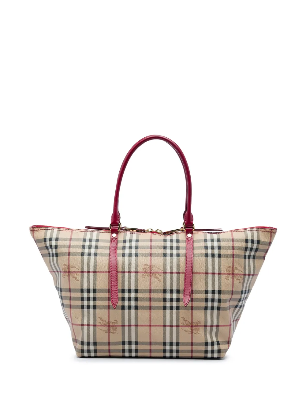 Burberry Pre-Owned 2000-2017 Medium Haymarket Check Coated Canvas Salisbury tote bag - Neutrals