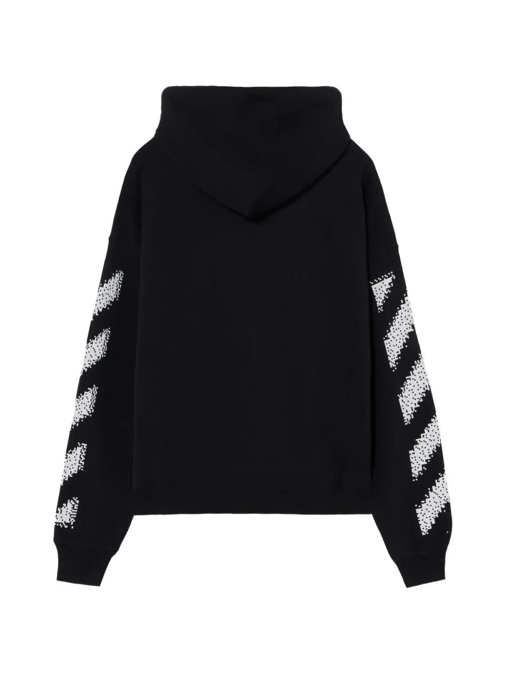 Off-White Pixel Diagonal hoodie Zwart