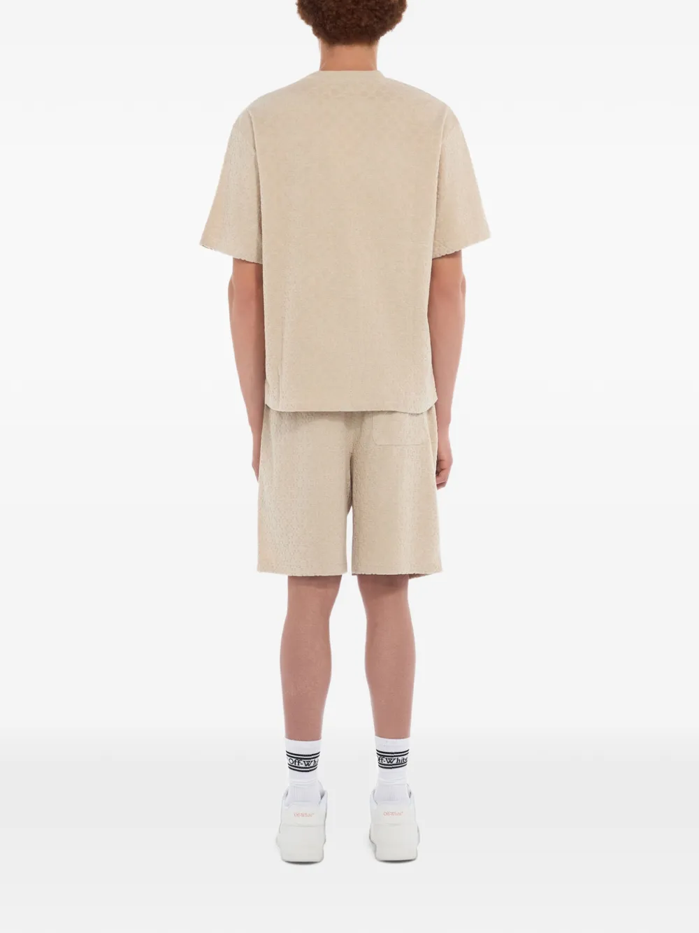 Off-White Off Arrow Terry Skate T-shirt Beige