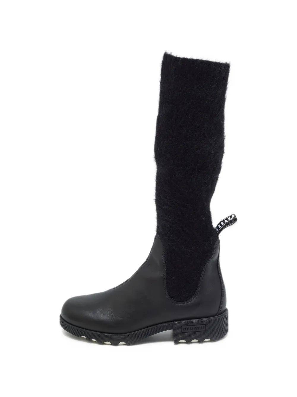 Miu Miu Pre-Owned mohair leather boots - Nero