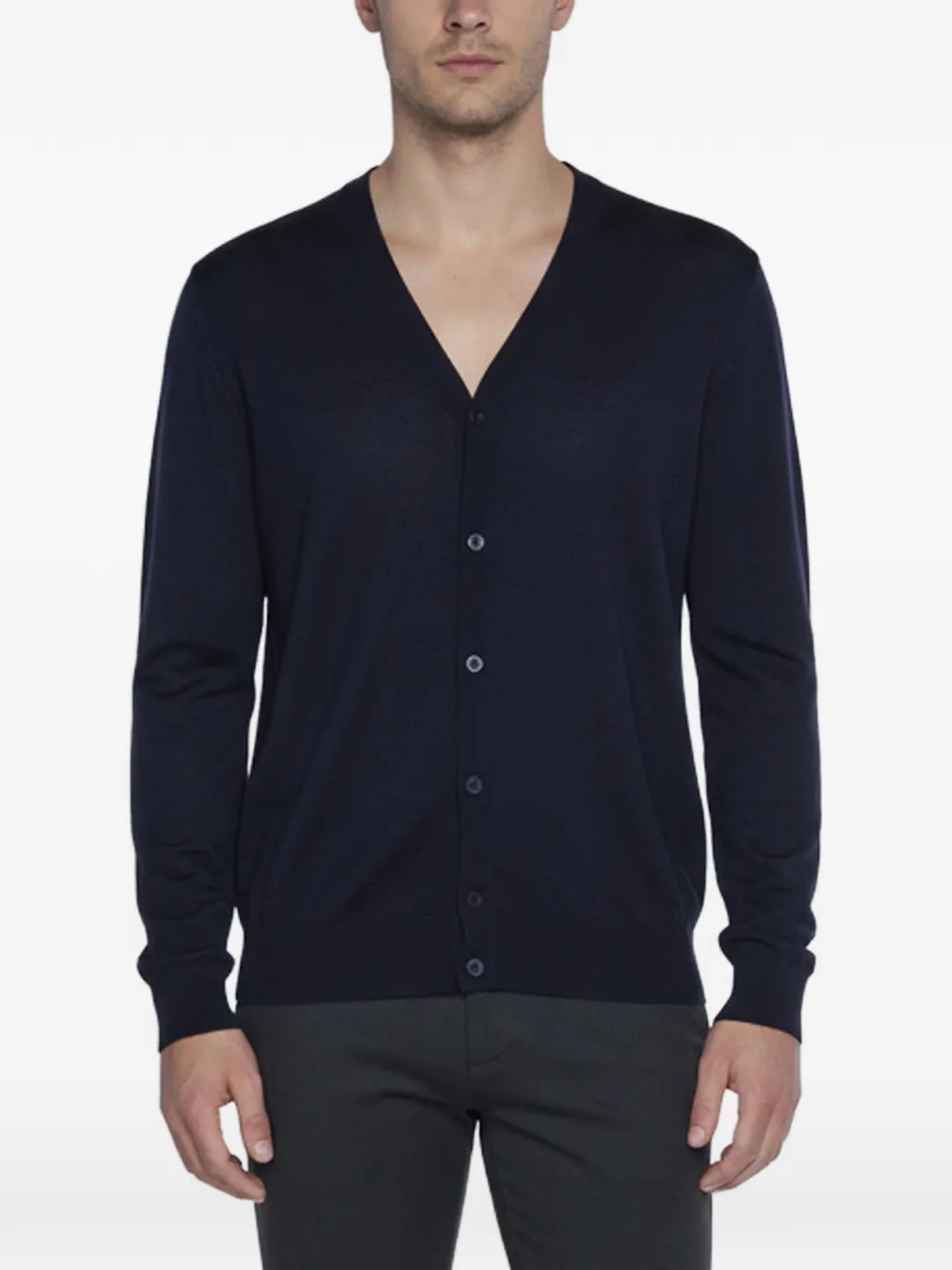 Prada Pre-Owned V-neck button-down cardigan - Blue