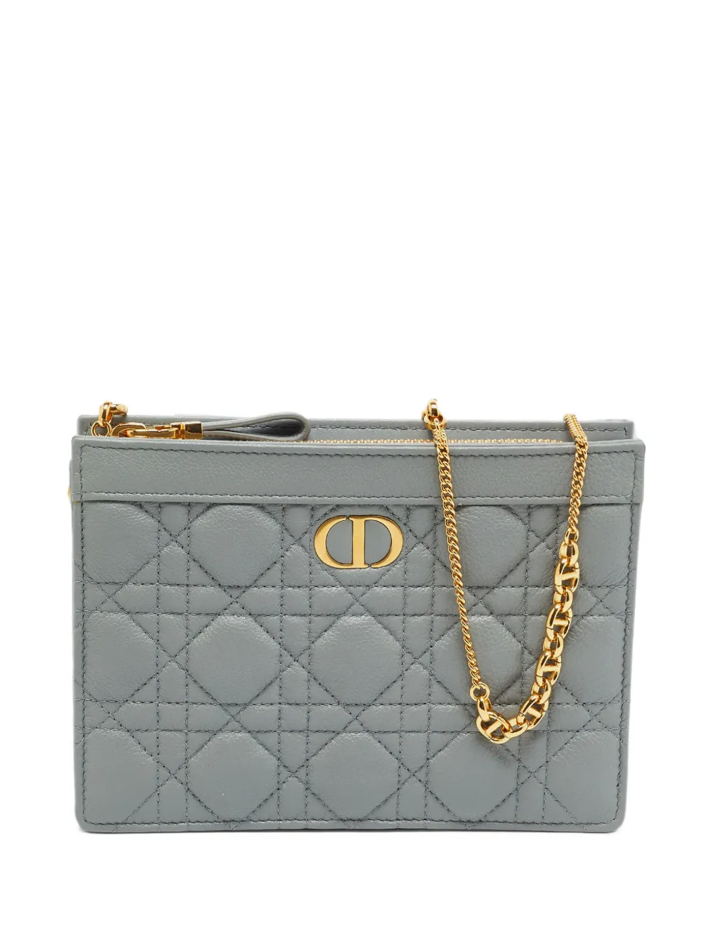 Christian Dior Pre-Owned 2021 Caro Cannage pouch bag - Grigio