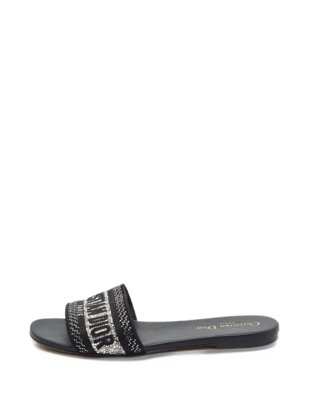 Christian Dior Pre-Owned Dway crystal-embellished sandals - Noir