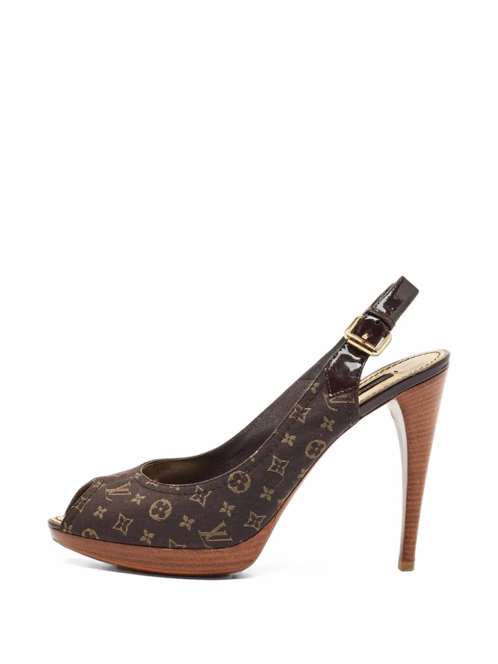 Louis Vuitton Pre-Owned Monogram slingback pumps - Brown