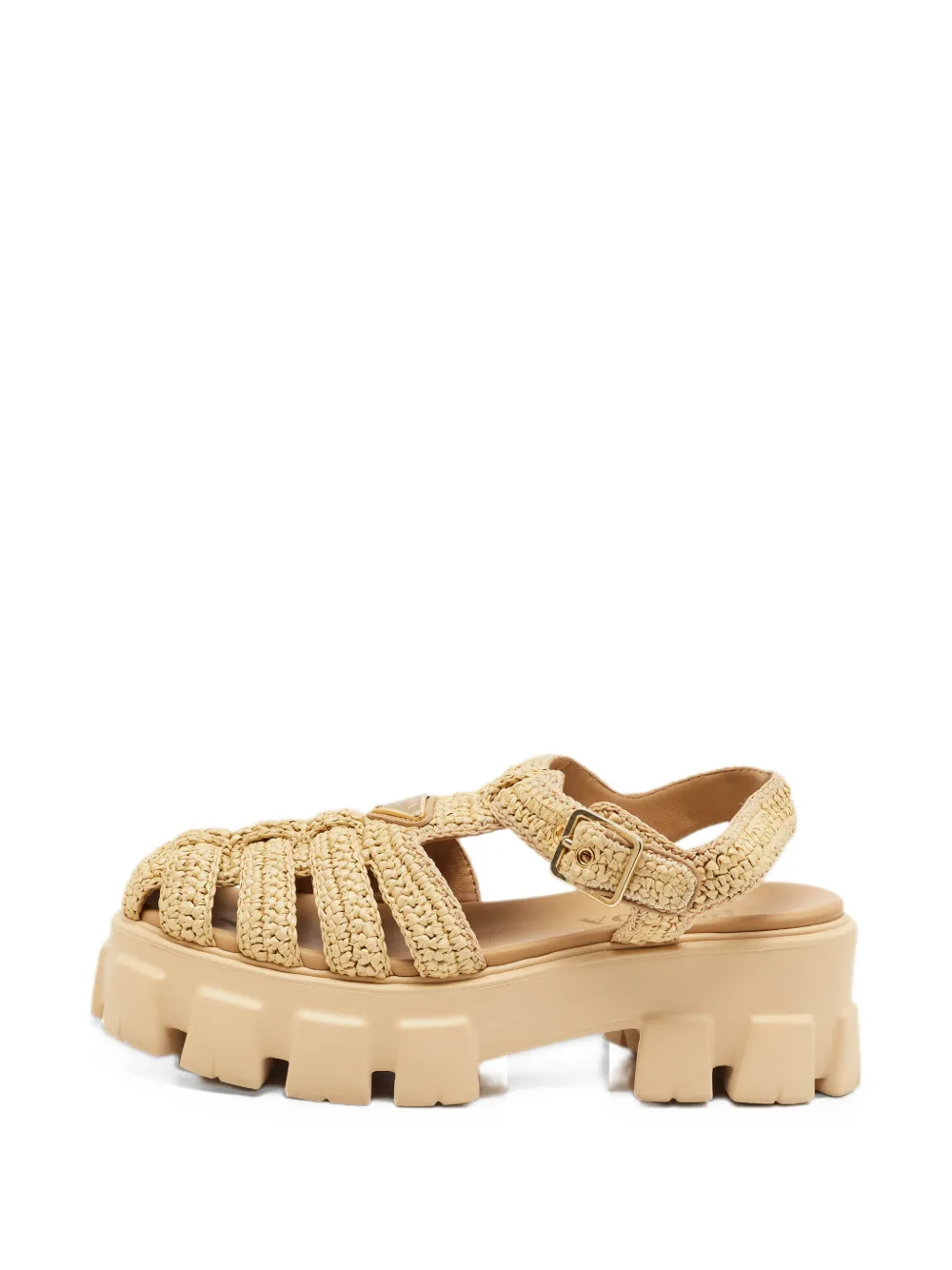 Prada Pre-Owned Monolith caged sandals - Neutrals