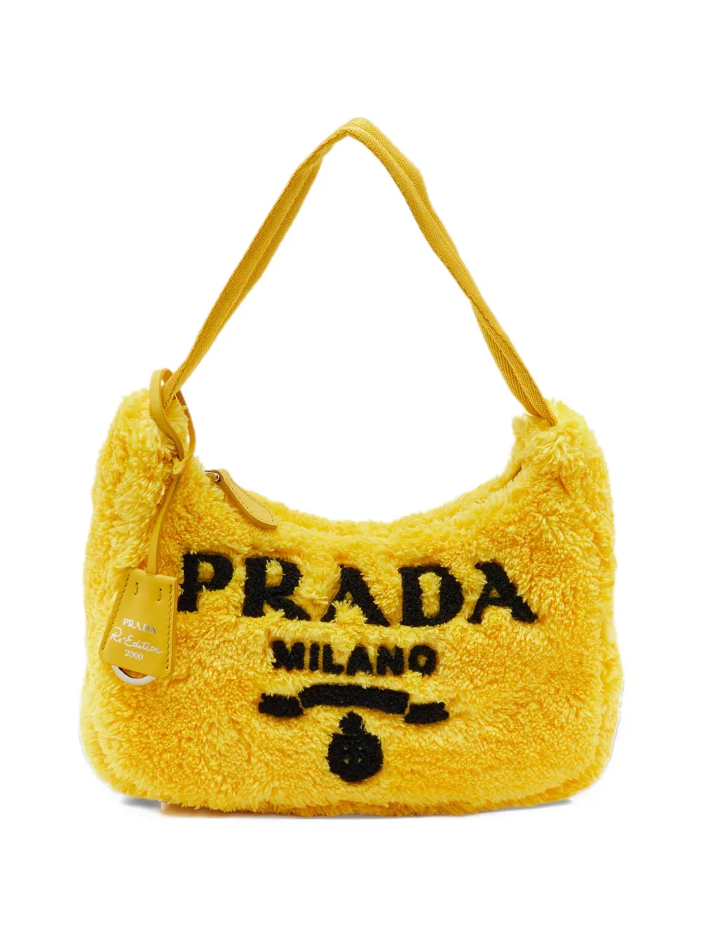 Prada Pre-Owned Re-Edition 2000 terry fabric shoulder bag - Giallo