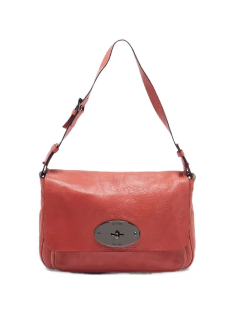 Mulberry Pre-Owned crinkled-finish turn-lock shoulder bag