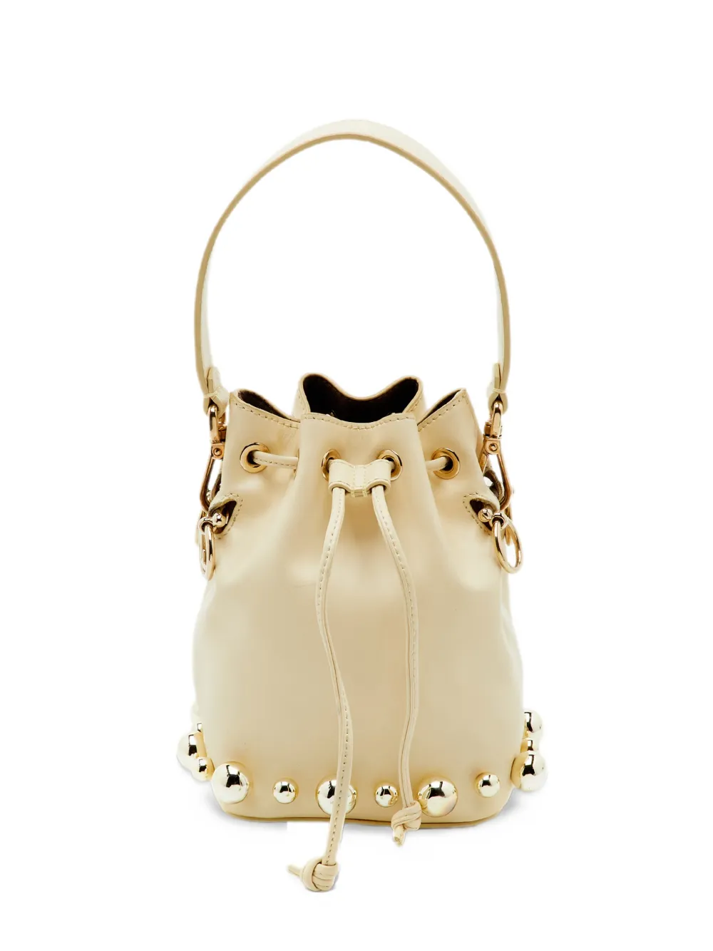 Fendi Pre-Owned 28 Mon Tresor studded bucket bag - Neutrals