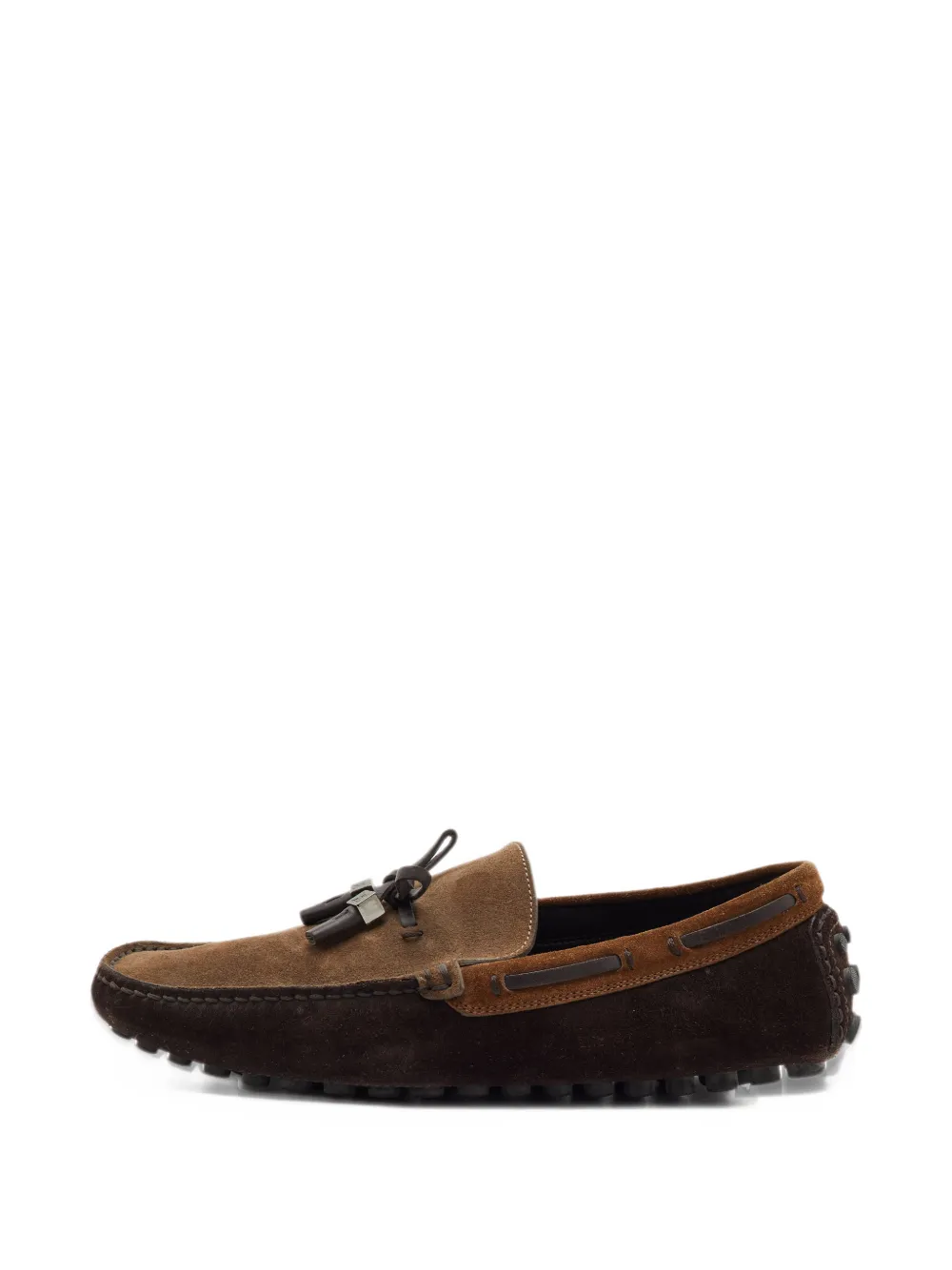 Louis Vuitton Pre-Owned Arizona suede loafers - Marron