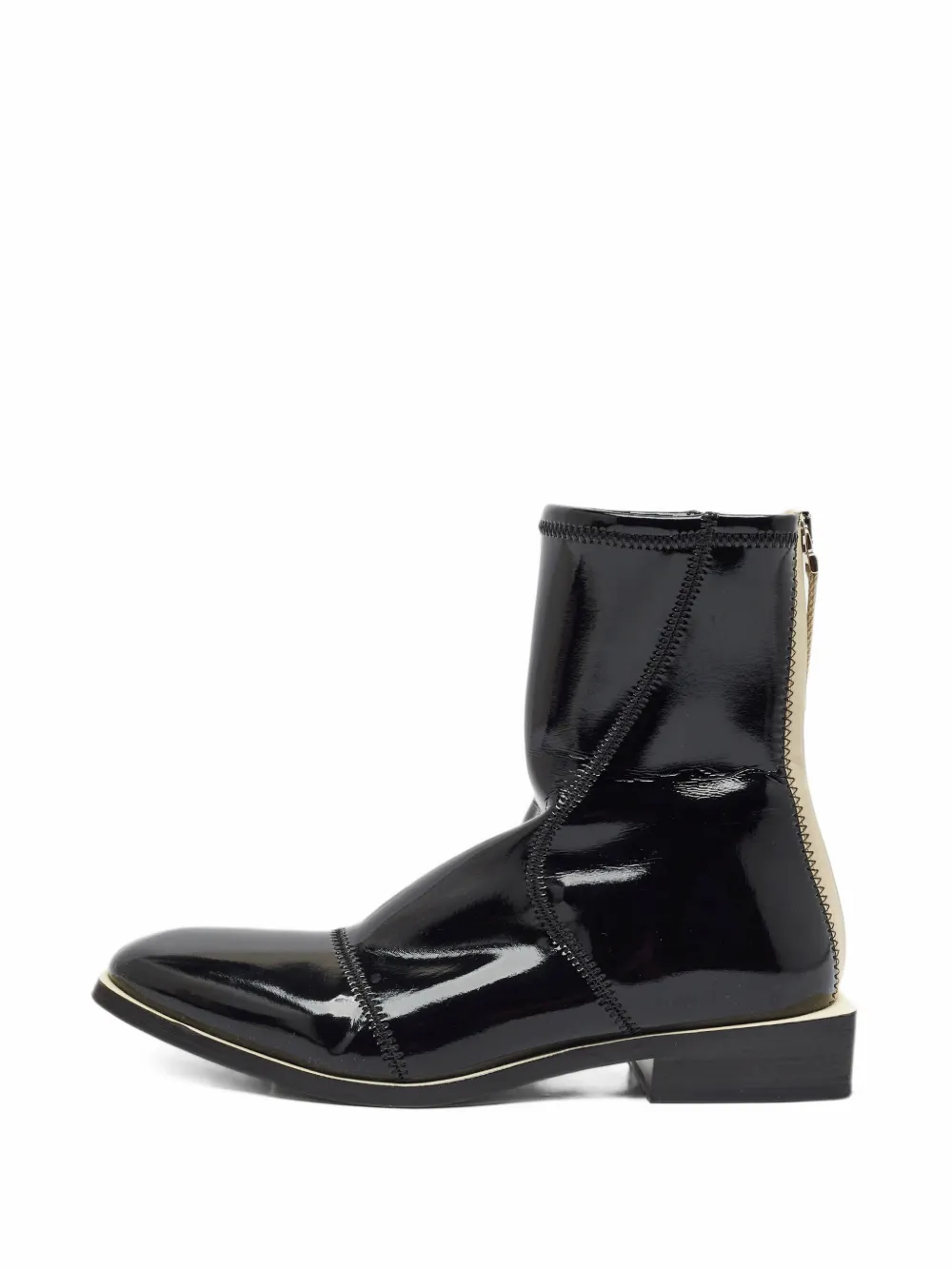 Fendi Pre-Owned Fframe square-toe ankle boots - Black