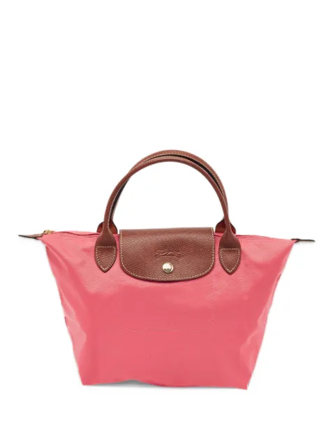 Longchamp small Le Pliage leather-trim tote bag