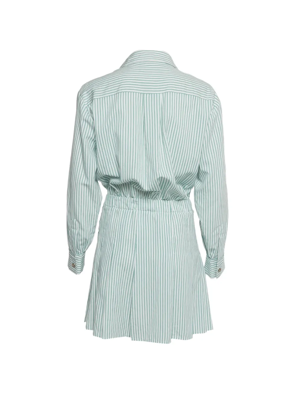 Maje striped pleated mini dress - Verde