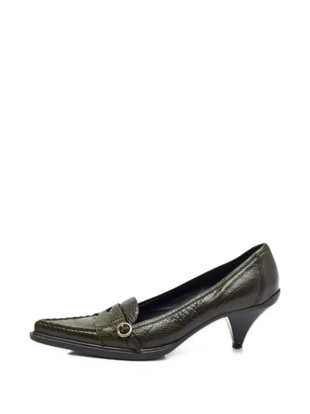 Miu Miu Pre-Owned pointed-toe loafer pumps - Verde