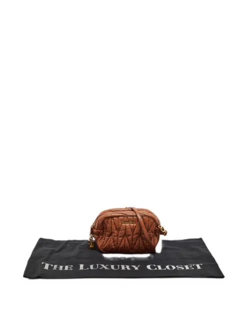 Miu Miu Pre-Owned bolsa crossbody de piel de matelassé