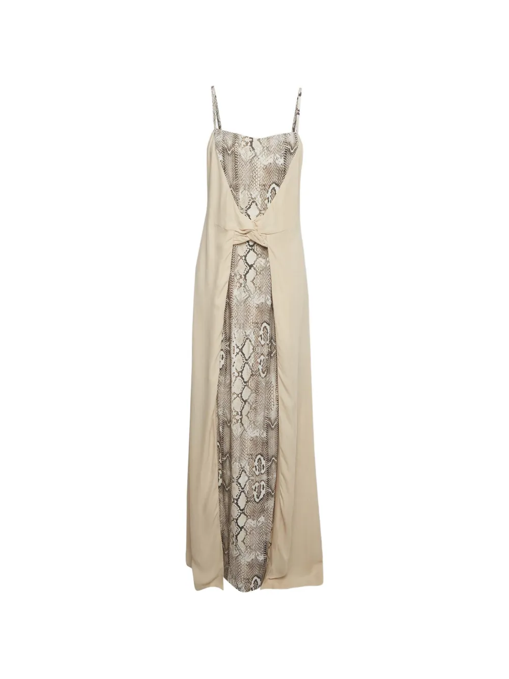 Just Cavalli Vintage snake-print draped dress - Toni neutri