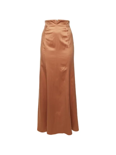 Just Cavalli Vintage satin fit-and-flare maxi skirt