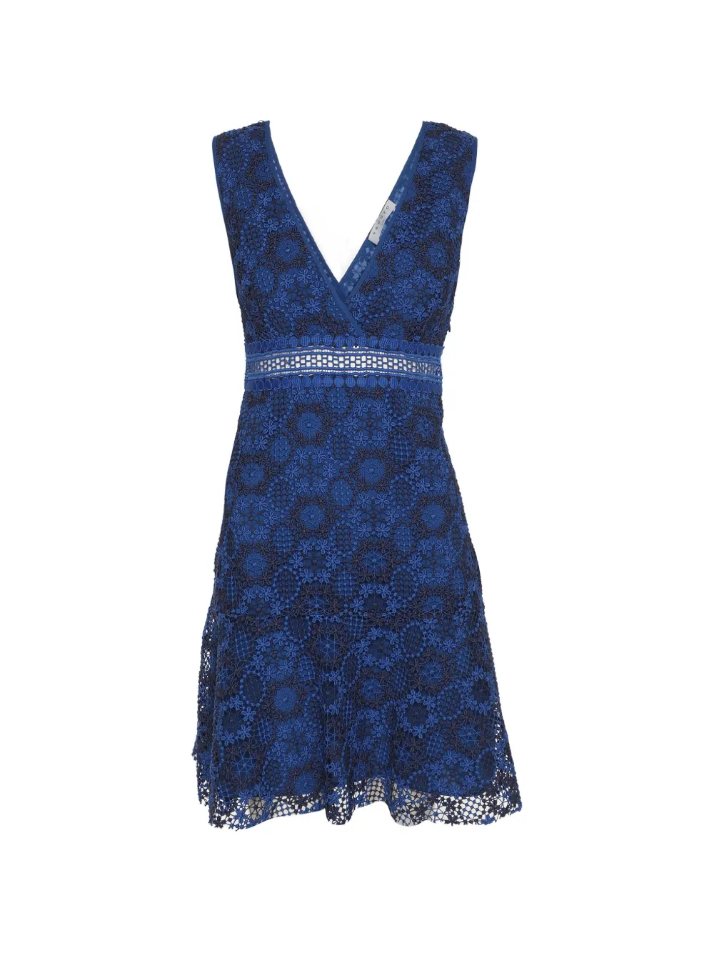 SANDRO lace flared mini dress - Blue