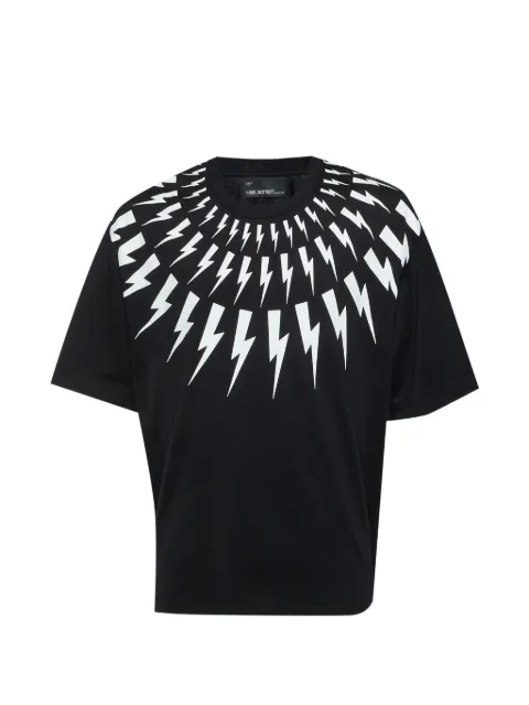 Neil Barrett Thunderbolt-print drop-shoulder T-shirt