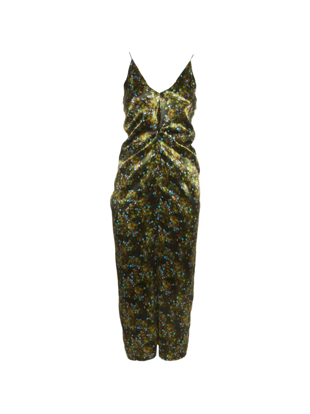 Victoria Beckham Abito midi con stampa astratta - Verde