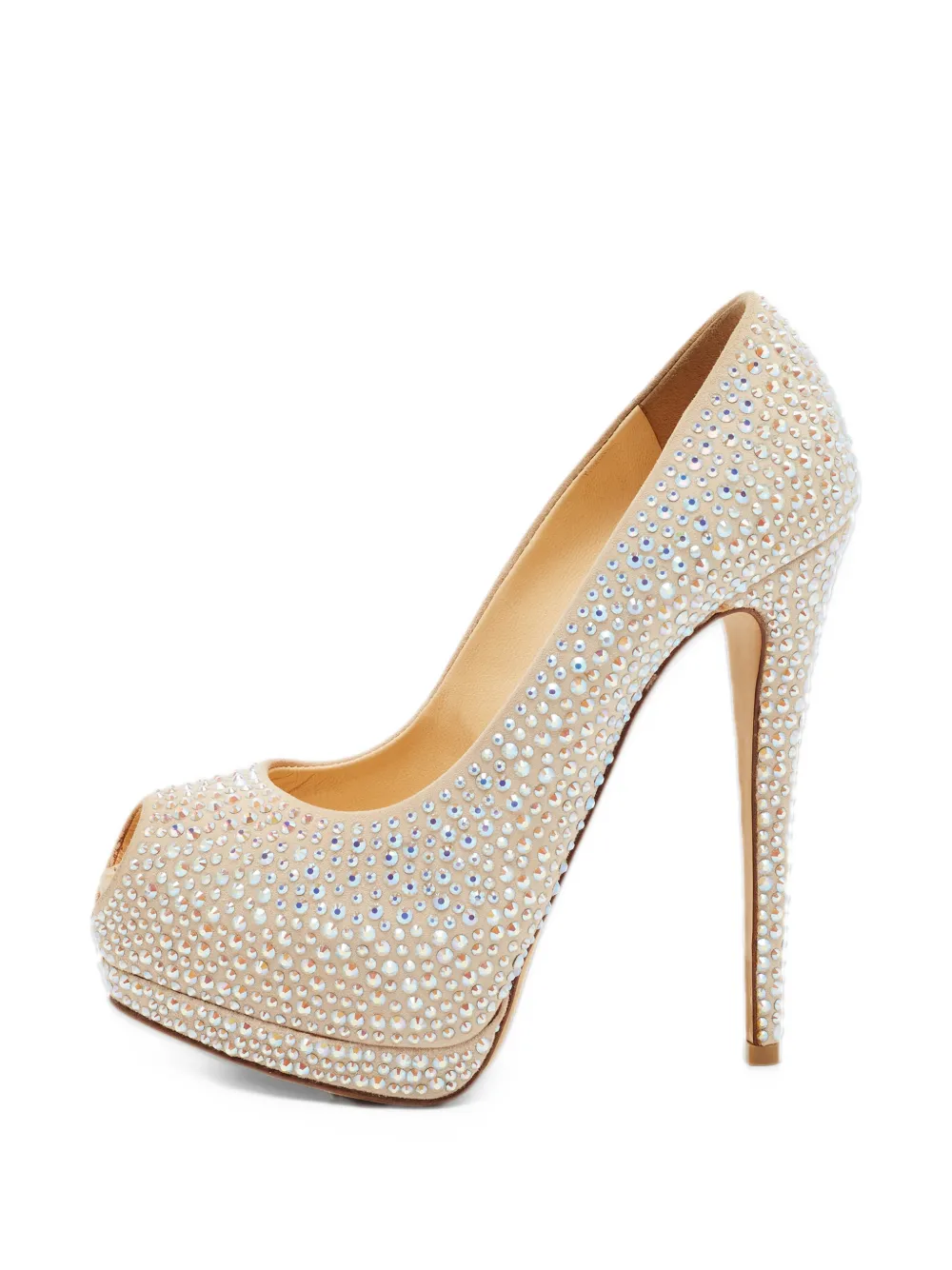 Giuseppe Zanotti Vintage Sharon crystal-embellished pumps - Neutrals