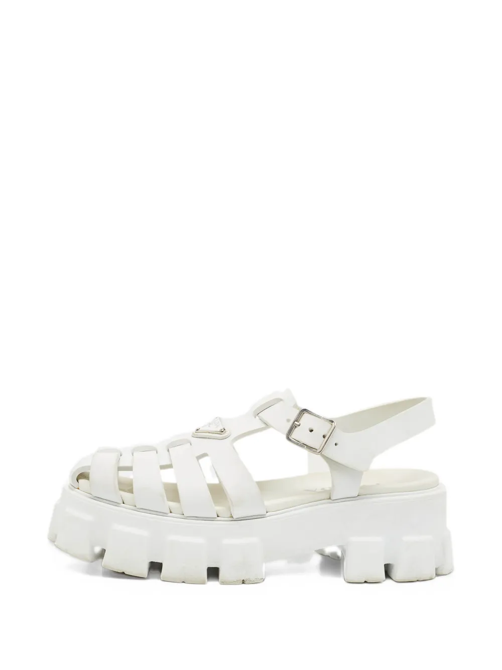 Prada Pre-Owned 모놀리스 케이지 샌들 | Image 2