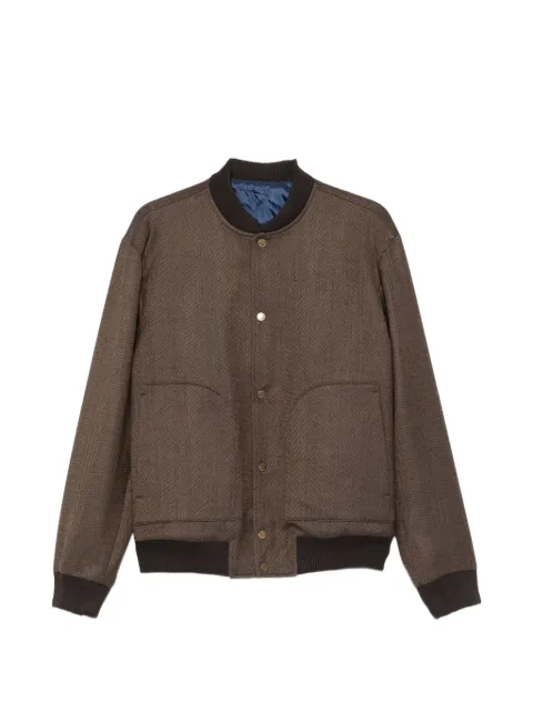 officina sartoriale herringbone-pattern bomber jacket