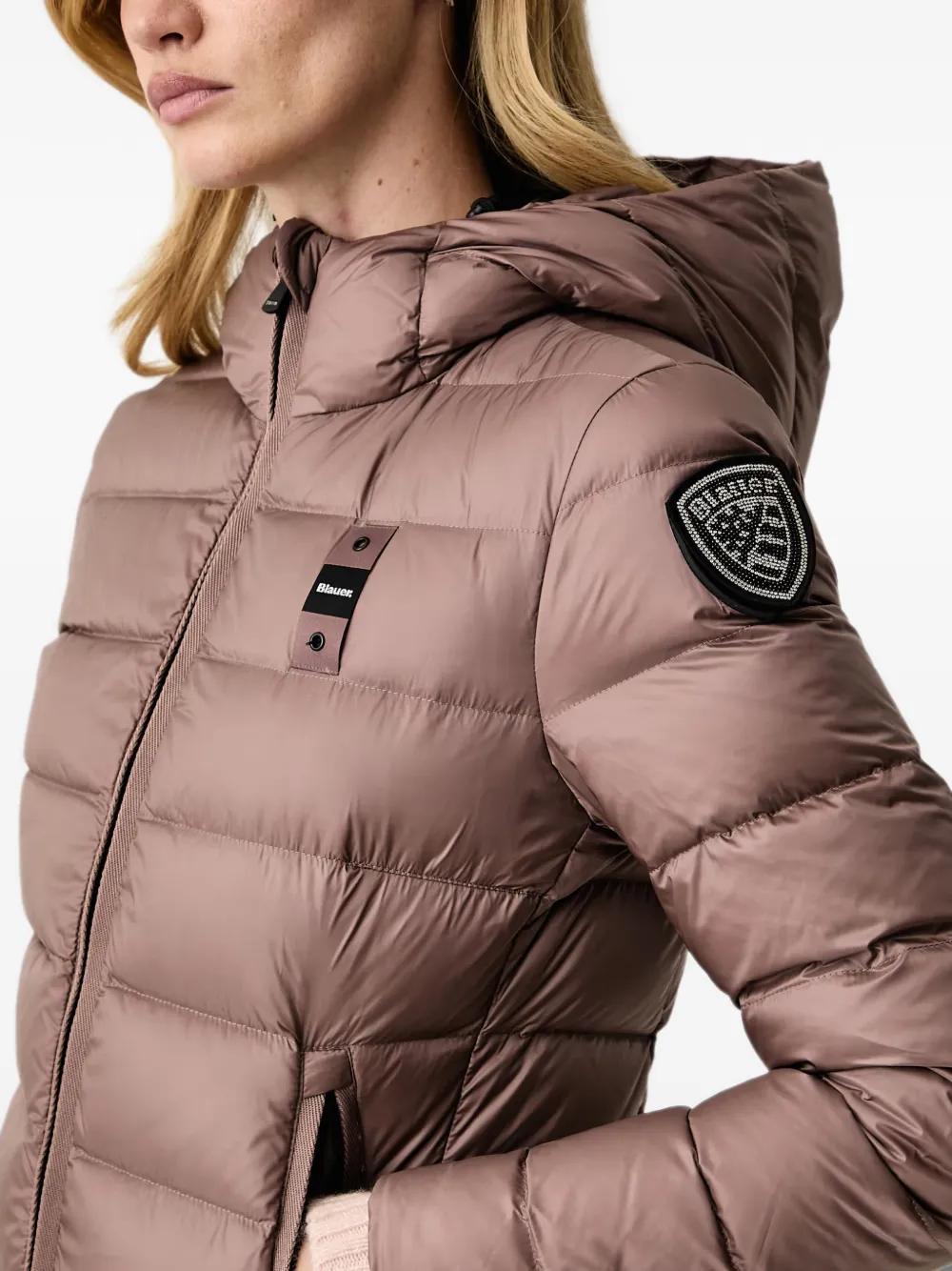 Blauer Charme quilted hooded padded jacket Roze