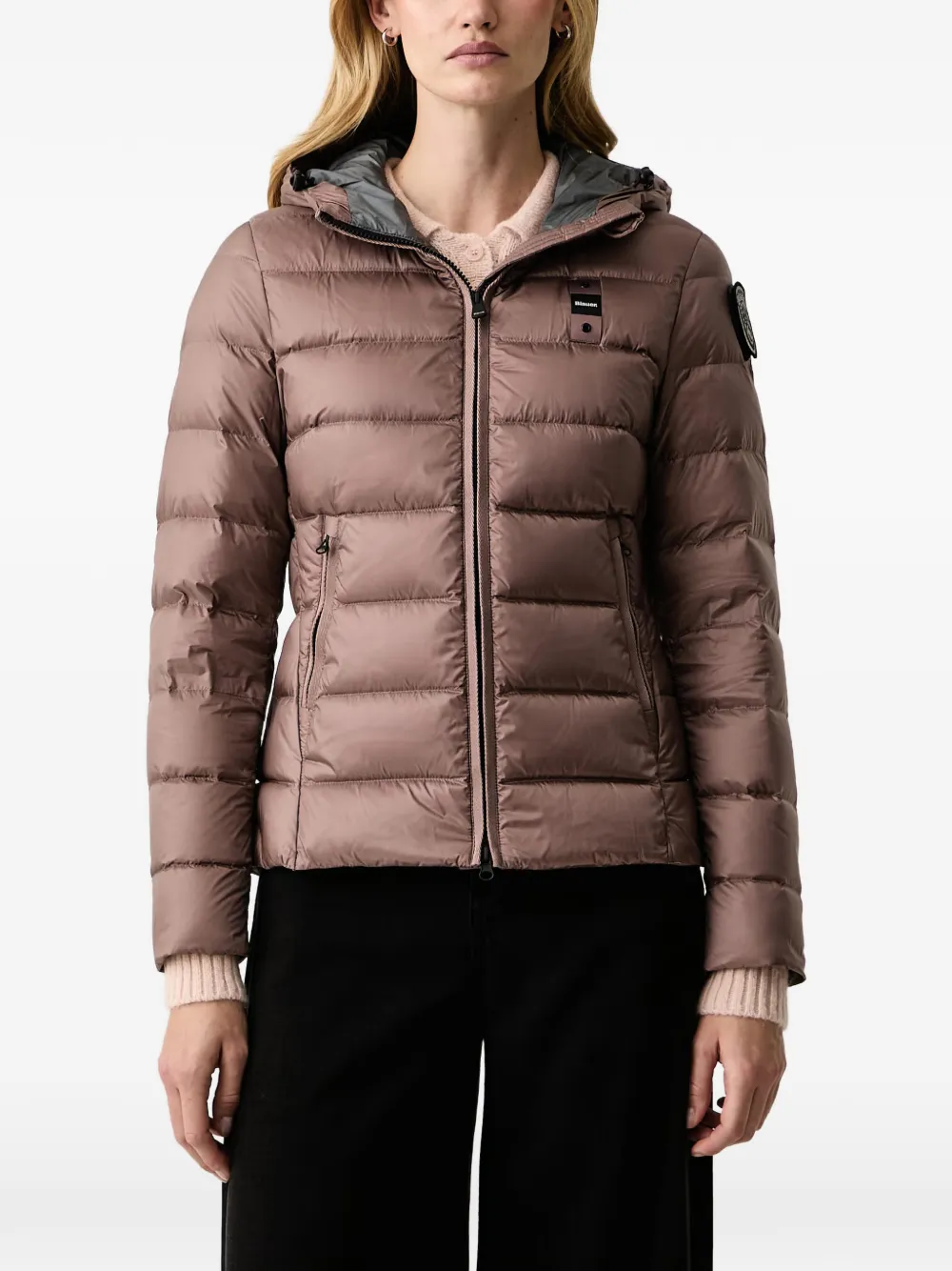 Blauer Charme quilted hooded padded jacket Roze