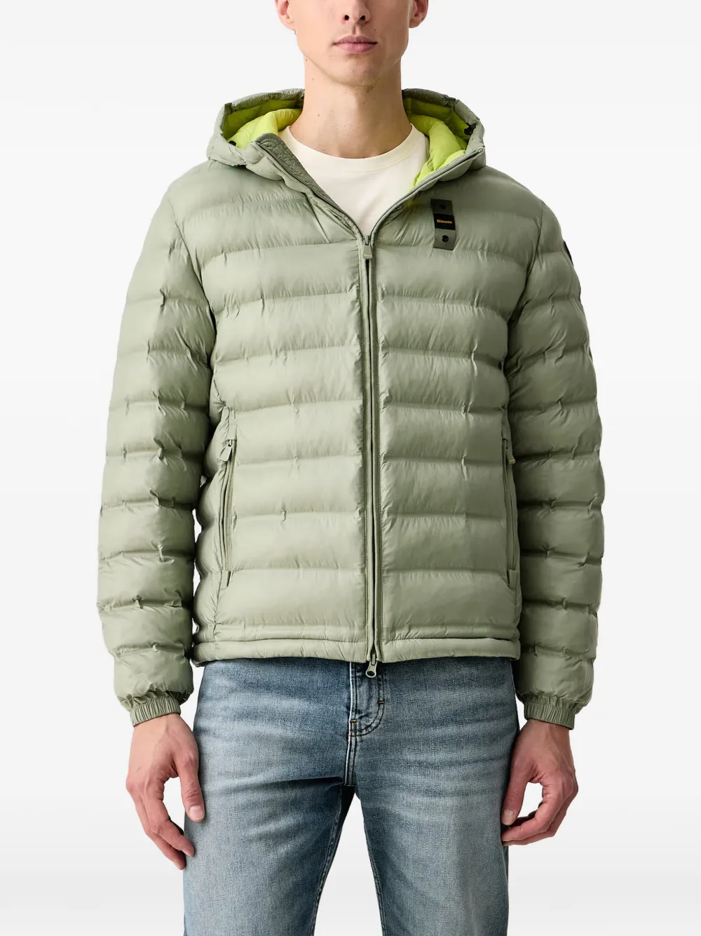 Blauer quilted Sorona Aura hooded jacket Groen