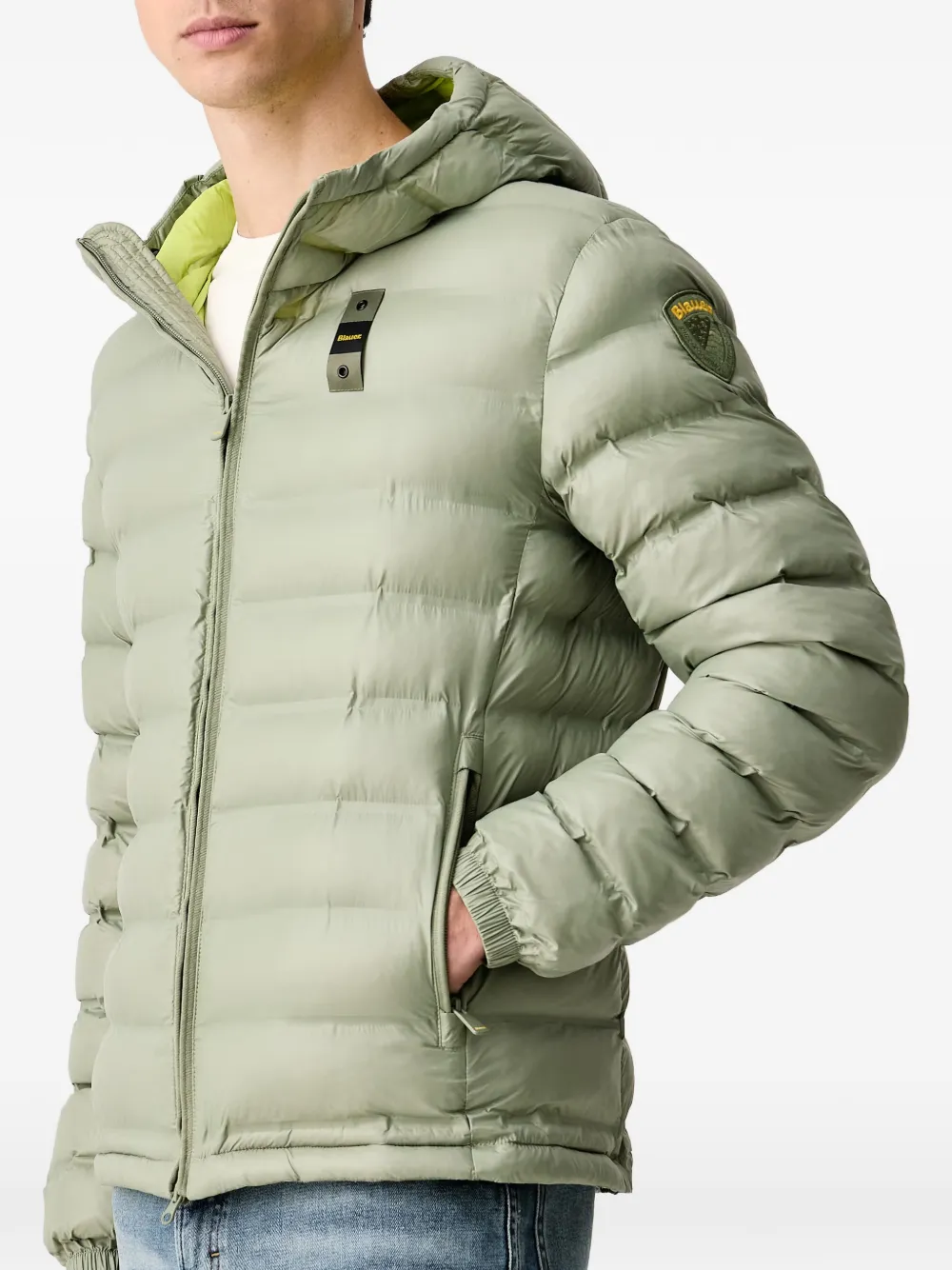Blauer quilted Sorona Aura hooded jacket Groen