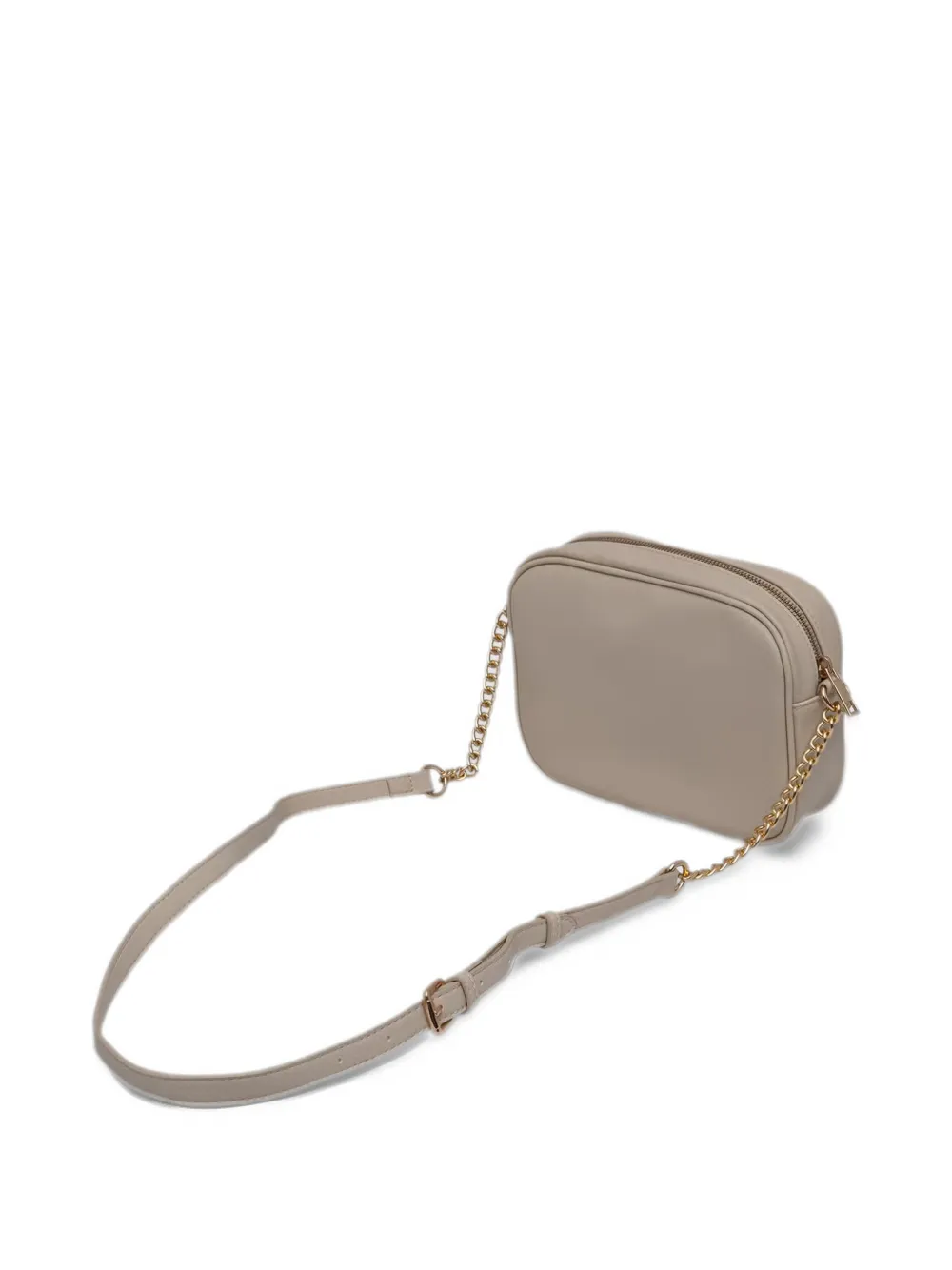 Blauer Kleine crossbodytas met logoplakkaat Beige