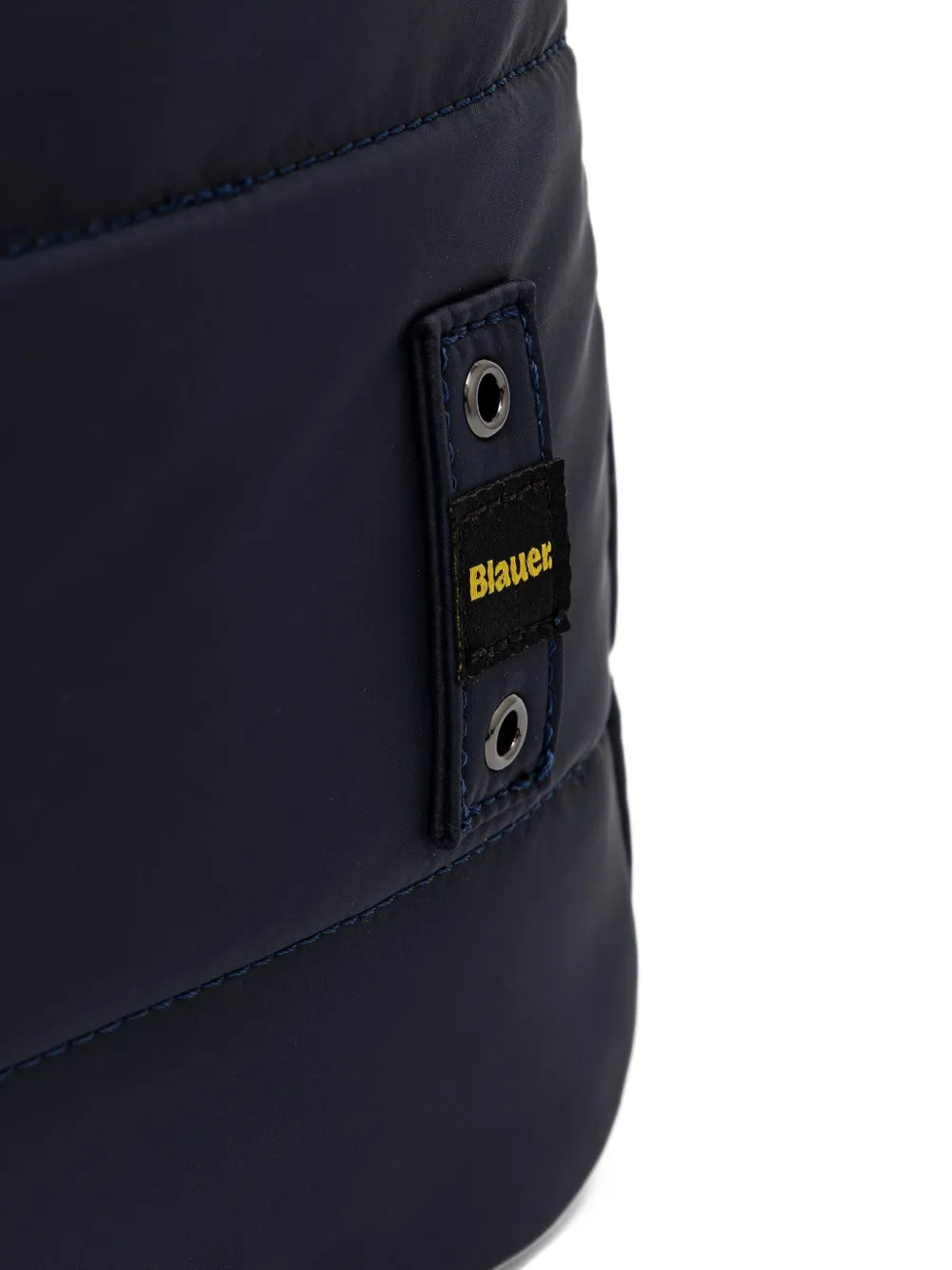 Blauer quilted logo-patch backpack Blauw